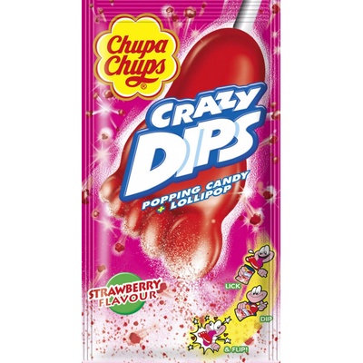 Chupa Chups Crazy dips jahoda 14 g