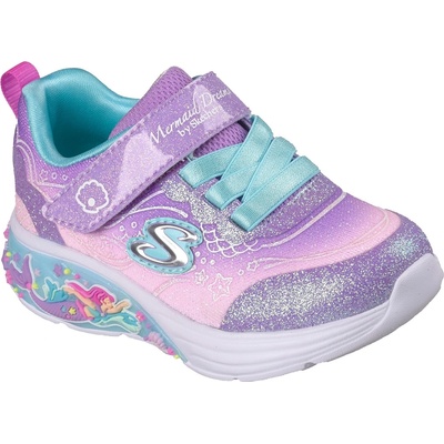 Skechers Маратонки Skechers Kids' Leather Light Up Trainers - Purple/Multi