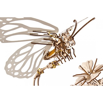 Ugears 3D puzzle Motýl s květinou 168 ks