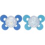 Chicco Physio Comfort Night 16-36 m биберон Cat/Stars 2 бр
