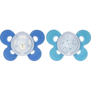 Chicco Physio Comfort Night 16-36 m биберон Cat/Stars 2 бр