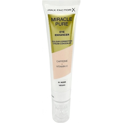 Max Factor Miracle Pure krémový korektor proti opuchom a tmavým kruhom 01 Rose 10 ml