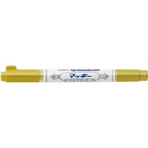 Zebra Лаков маркер с двоен край ZEBRA Mckie на маслена основа изключително фин 0, 7-1, 2 mm златен 57578 (57578)