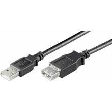 MicroConnect USBAAF2B USB2.0 A (M) - USB2.0 A (F), 2m, černý