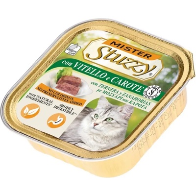 Stuzzy Mister Stuzzy Cat With Veal And Carrots - Пастет за израснали котки с говеждо и моркови, 7 броя х 100 гр