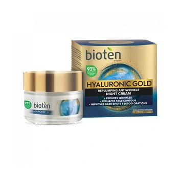 Image 1 of Bioten Cosmetics Hyaluronic Gold Night Cream Кремове за лице 50ml