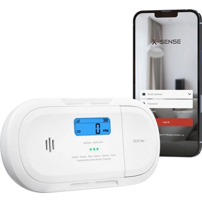 X-SENSE XC04-WX Wi-Fi детектор за въглероден оксид, LCD дисплей, бял (ZASXS00171WEU) (ZASXS00171WEU)