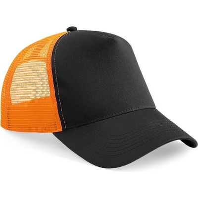 Beechfield B 640 Trucker 5 panelová COT53064081399-black/orang Černá/oranžová