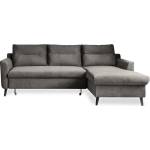 Miuform Тъмносиво кадифено ъглово канапе, десен ъгъл Stylish Stan - Miuform (Stylish Stan 2QL-LCBKR OTT25)