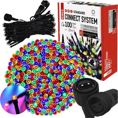 Emos D1AM03 Standard LED spojovacia vianočná reťaz 10 m vonkajšia aj vnútorná multicolor časovač