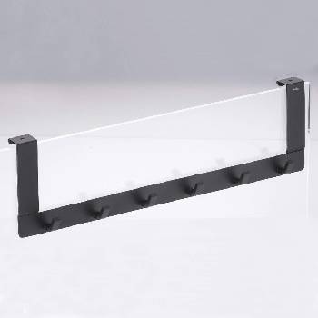 kela Черна закачалка за вратички с 6 куки KELA от серия Colgar