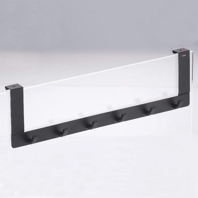 kela Черна закачалка за вратички с 6 куки KELA от серия Colgar