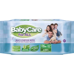BabyCare Бебешки влажни кърпи BabyCare - For Аll, 54 броя (945) - baby