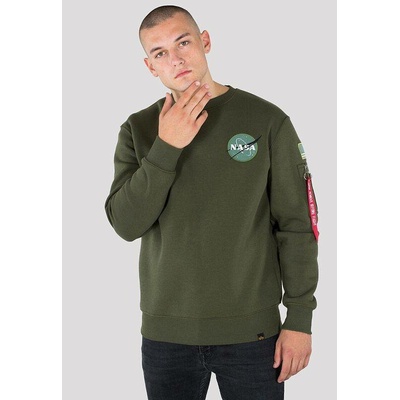 Alpha Industries mikina Space Shuttle Sweater dark green