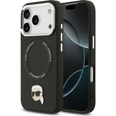 KARL LAGERFELD Калъф Karl Lagerfeld Karl Pin MagSafe за iPhone 17 Pro Max - черен (3666339495640)