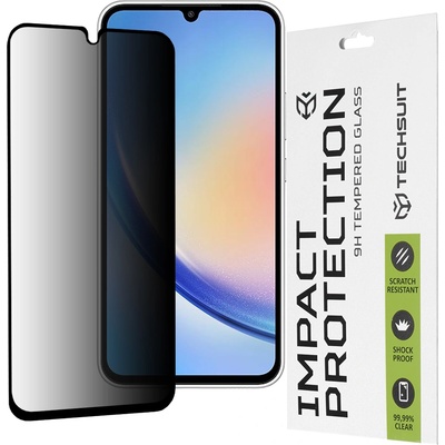 Techsuit Протектор за Samsung Galaxy A34 5G - 111D Privacy Full Glue - черен