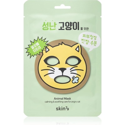 Skin79 Animal For Angry Cat платнена маска за лице с хидратиращ и успокояващ ефект 23 гр