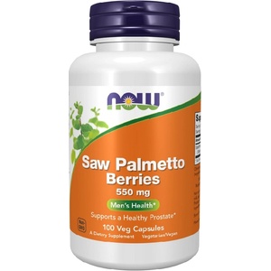 NOW NOW Saw Palmetto Berries 550mg, 100 Veg Capsules - fitnesdobavki - 23,27 лв