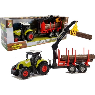 Mamido Traktor s vlečkou na drevo