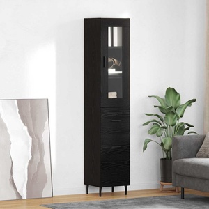 vidaXL Висок шкаф Черния дъб 34, 5 x 34 x 180 см Инженерна дървесина (3416240)