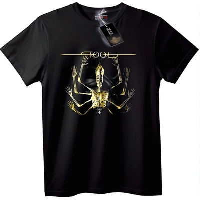 NOONEBRAND Тениска с Многорък Скелет - M, Black