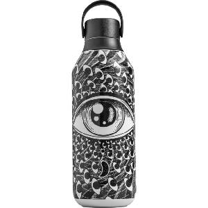 Chilly's Bottles Series 2 Термо бутилка око, 500 ml, черна (B500S2CSASE)