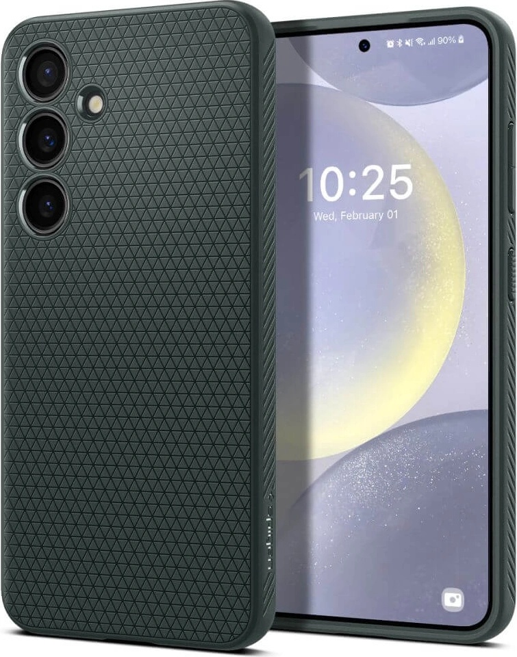 Spigen Противоударен Силиконов Калъф за Samsung S24 Plus, Spigen Liquid Air Case, Зелен (ACS07328)