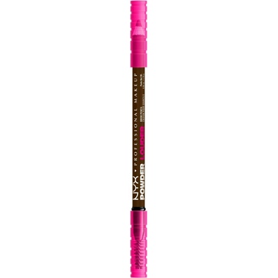 NYX Professional Makeup Powder Louder Brow Pencil dlouhotrvající pudrová tužka na obočí 08 Deep Brown 1,15 g