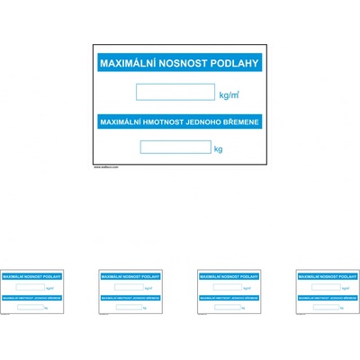 Walteco Maximální nosnost podlahy 297x210mm, formát A4, samolepka Množství: 5 ks , 20034BP1