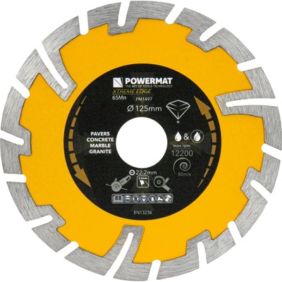 Powermat Diamantový řezný kotouč 125 mm PM-TDCS-1254T