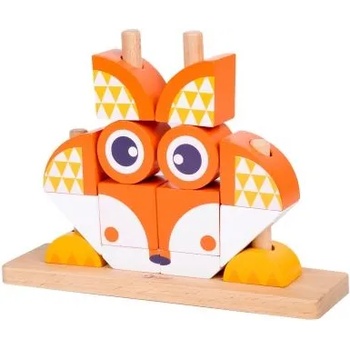 Image 1 of Classic World - Дървен пъзел с кубчета - Лисица (3709)