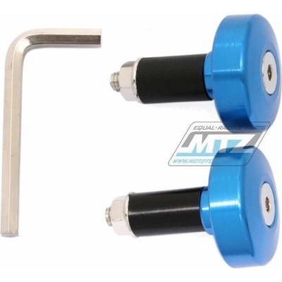 Koncovky/závaží řidítek Alloy - modré (pro vnitřní průměr řidítek ¤13mm) 23-01503A