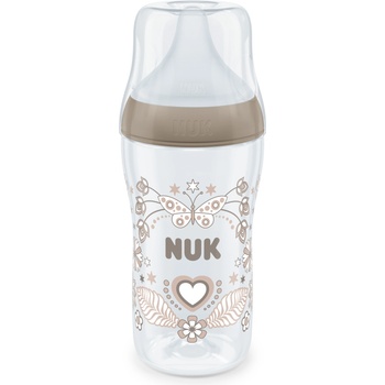 Nuk Perfect Match Шише РР 260мл. със силиконов биберон за хранене M, 3+ мес. Сърце (10216014)