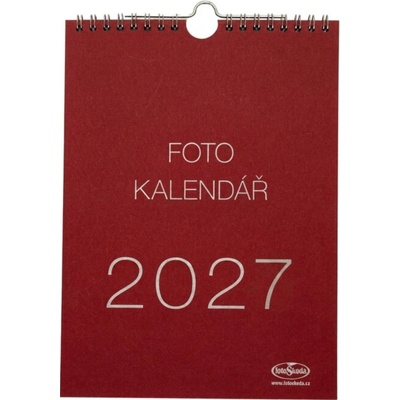 na vlastní foto NÁSTĚNNÝ MALÝ červený 2025
