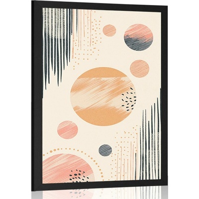 Plakát elegantní kruhy Peach Fuzz - 40x60 no frame
