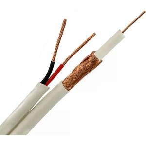  Коаксиален кабел RG59 + Захранване 2x0.75, 200м, 100% Мед (RG59/2х0.75)