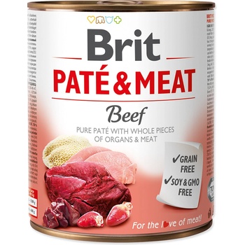 Brit Paté & Meat Adult hovädzie 6 x 0,8 kg