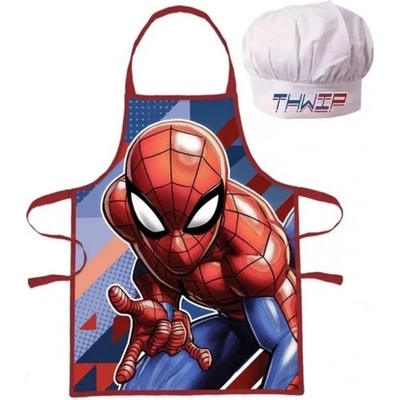 Euroswan zástera s kuchárskou čiapkou Spiderman motív Thwip