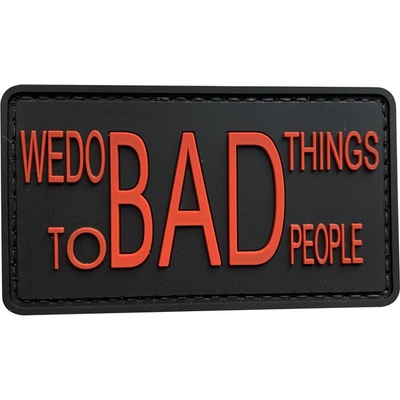 WARAGOD We do BAD Things PVC nášivka, červená