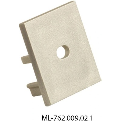 ML-762.009.02.1 Koncovka s otvorem pro PB, stříbrná barva, 1 ks