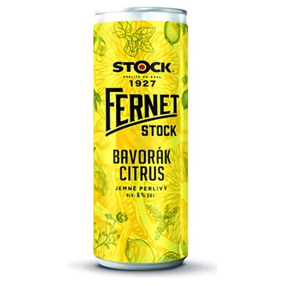 Fernet Stock Bavorák Citrus 6% 0,25 l (plechovka)