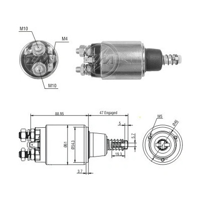 Spínač startéru 0001230023 Bosch 2339402140
