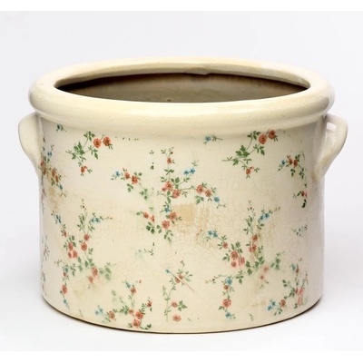 OBAL KERAMIKA VZOR KVETY 22x20,5x14,5CM SUPER CENA!