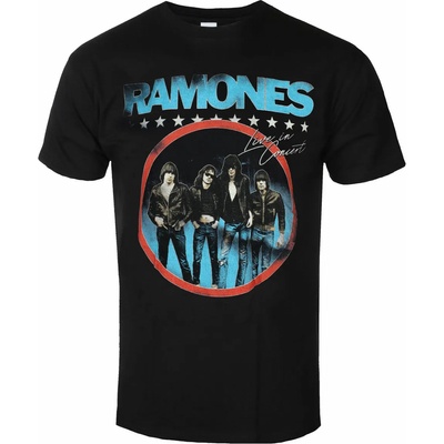 ROCK OFF Мъжка тениска Ramones - Circle Photo - Черен - ROCK OFF - RATS47MB