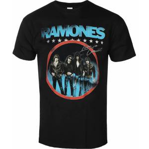 ROCK OFF Мъжка тениска Ramones - Circle Photo - Черен - ROCK OFF - RATS47MB