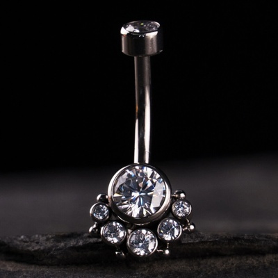 CryptoEshop Titanový piercing do pupíku Moonlight s vnitřním závitem 1,6 mm 10 mm W150-10