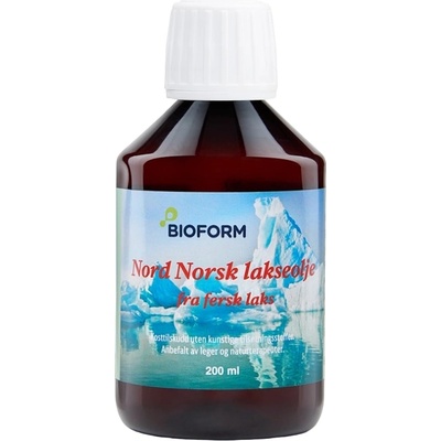 Bioform Nord Norsk Lakseolje Рибено масло от норвежка сьомга, 990 mg, 200 ml, Bioform (1542 BFM)