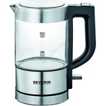 Severin WK 3472 - Бързозагряваща електрическа кана 0, 5 л 1100 W/230 V неръждаема стомана/стъкло (BV0126) Електрически кани