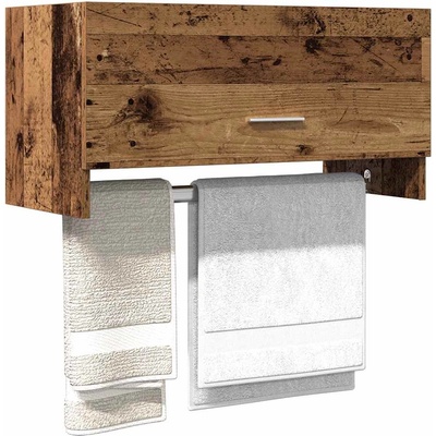 vidaXL Гардероб Старо дърво 70x32, 5x35 cm Инженерна дървесина (856618)