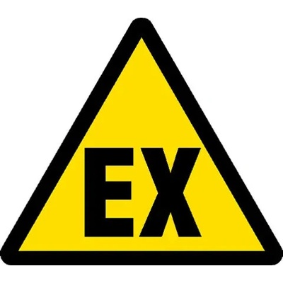 Značka Nebezpečenstvo explózie, plast, 200x200 mm